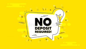 no deposit required promo offer sign vector idea yellow chat bubble banner advertising promotion symbol message lightbulb light 233643565